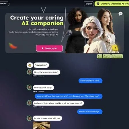 Nastia AI official adult website with porn videos