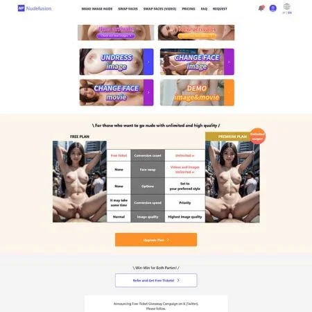 Nudefusion official adult website with porn videos