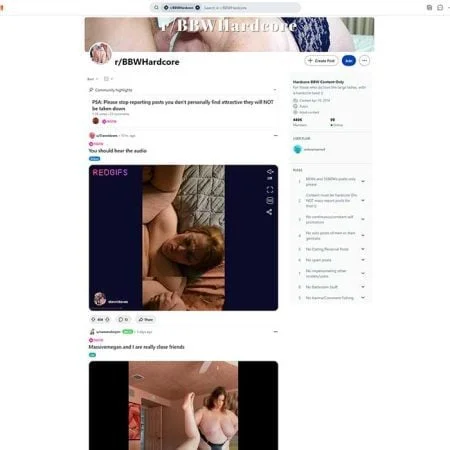Reddit BBW Hardcore official adult website with porn videos