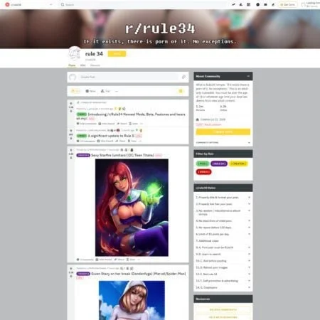 Reddit Rule34 official adult website with porn videos