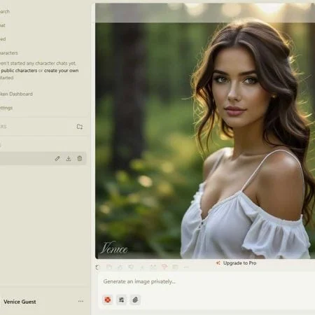 Venice AI official adult website with porn videos